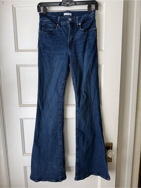 Good American Good Legs Flare Side Slit Jeans Size 4 27